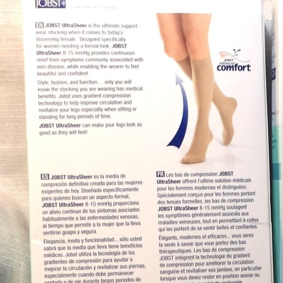 Brand New *** JOBST *** KNEE HIGHS / Ulltra Sheer Silky Beige (7-9) - Picture 4 of 4